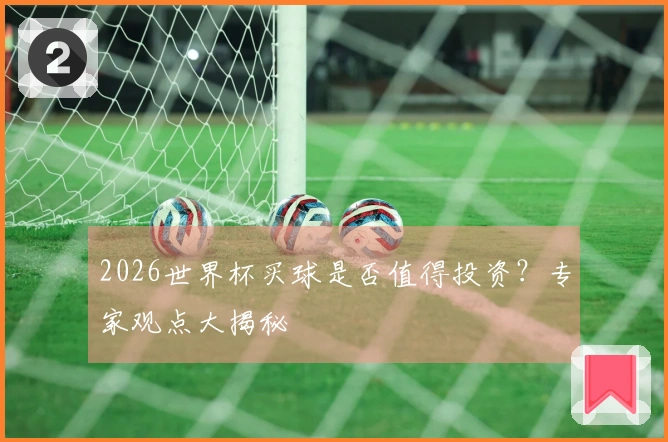 2026世界杯买球是否值得投资？专家观点大揭秘